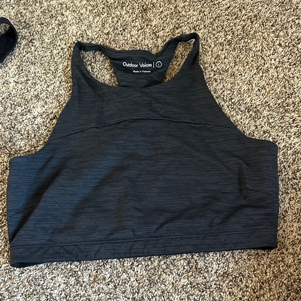Outdoor Voices Charcoal longline bra